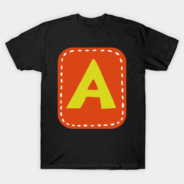 Letter  A - Colorful Square Alphabet Letters T-Shirt by giftideas